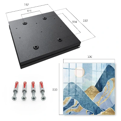 Wall mounted key box Mountain landscape