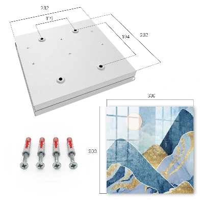 Wall mounted key box Mountain landscape