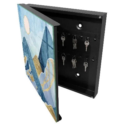 Wall mounted key box Mountain landscape