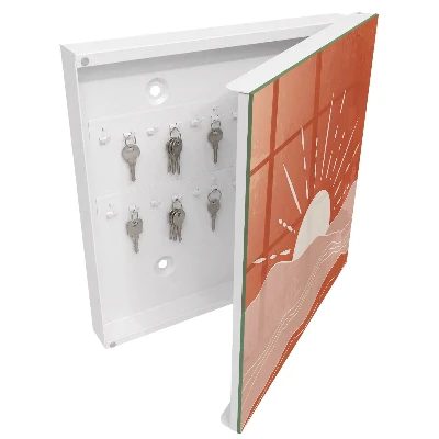 Wall mounted key box Orange dawn