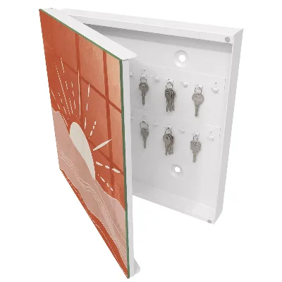 Wall mounted key box Orange dawn