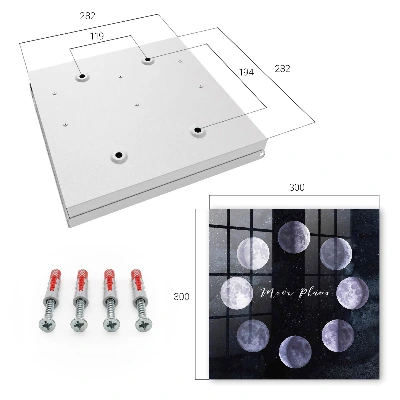 Wall mounted key box Moon phases