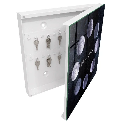 Wall mounted key box Moon phases