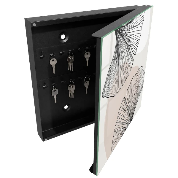 Key cabinet Black leaves