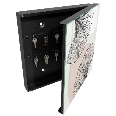 Key cabinet Black leaves