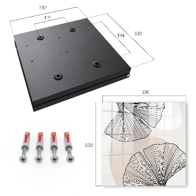 Key cabinet Black leaves