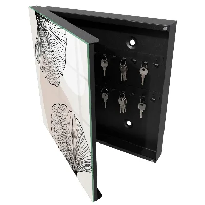 Key cabinet Black leaves