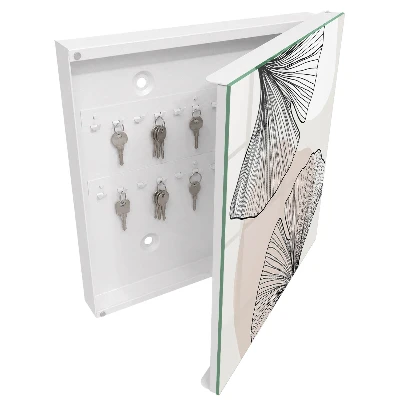Key cabinet Black leaves