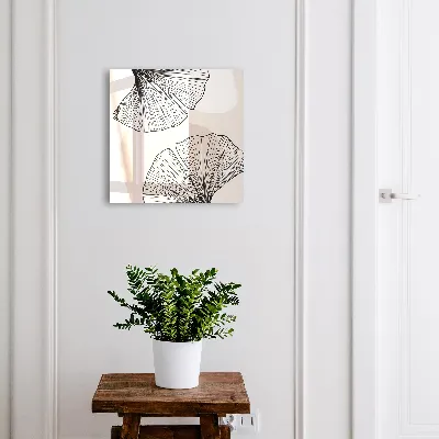Key cabinet Black leaves
