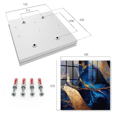 Key box for wall Night marble