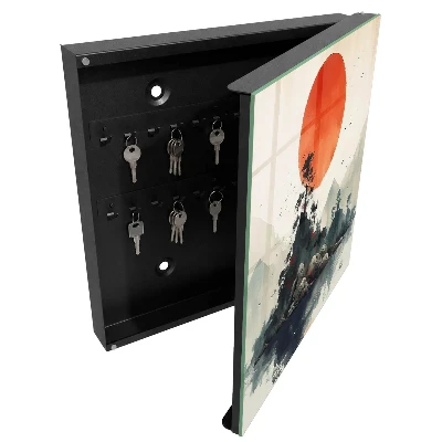 Wall mounted key box Mountain landscape