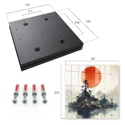 Wall mounted key box Mountain landscape