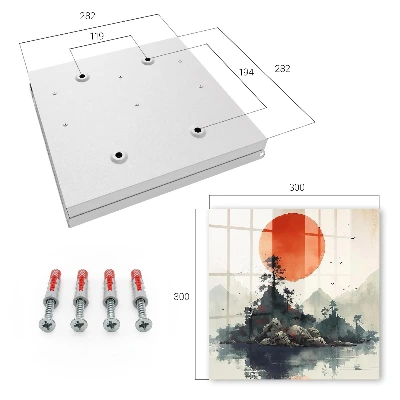 Wall mounted key box Mountain landscape