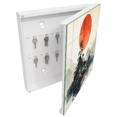 Wall mounted key box Mountain landscape