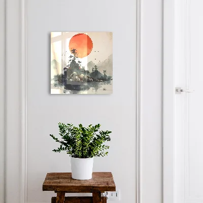 Wall mounted key box Mountain landscape