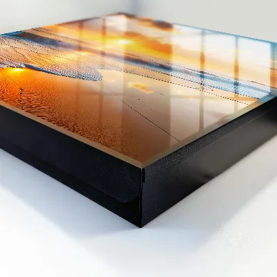 Wall mounted key box with ocean sunset design