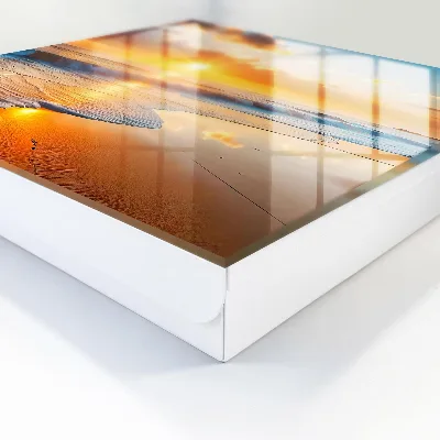Wall mounted key box Ocean sunset