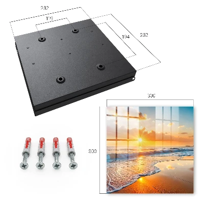 Wall mounted key box Ocean sunset