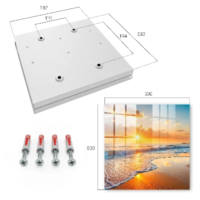 Wall mounted key box Ocean sunset