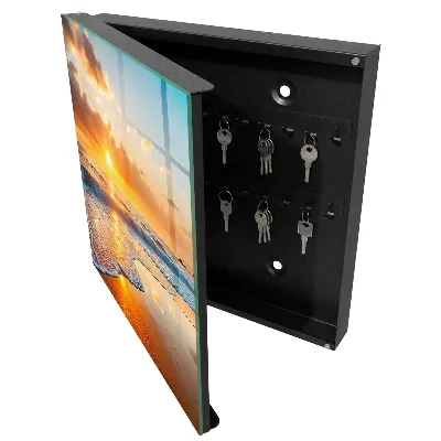 Wall mounted key box Ocean sunset