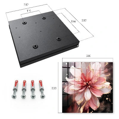 Key cabinet Pink flower