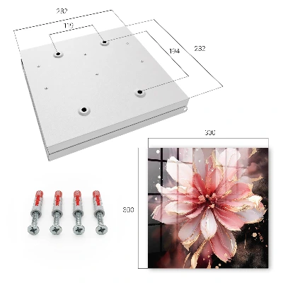 Key cabinet Pink flower