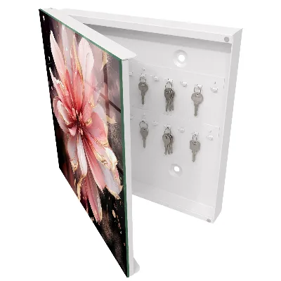 Key cabinet Pink flower