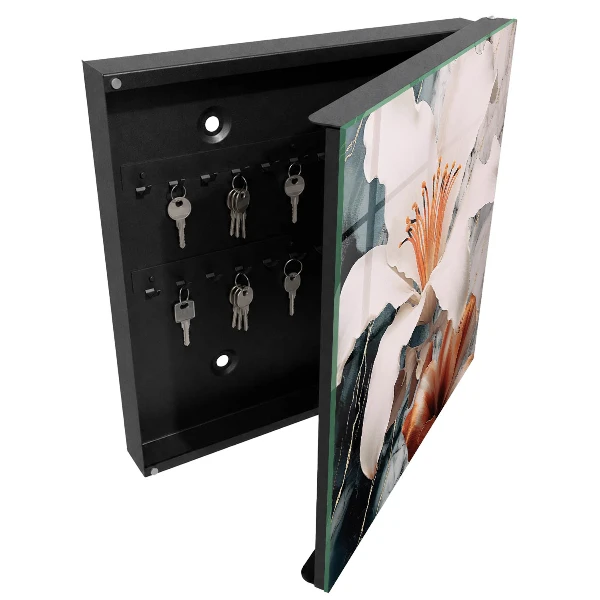 Wall mounted key box Floral elegance