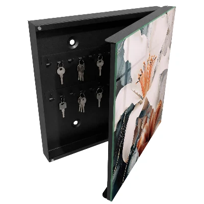 Wall mounted key box Floral elegance