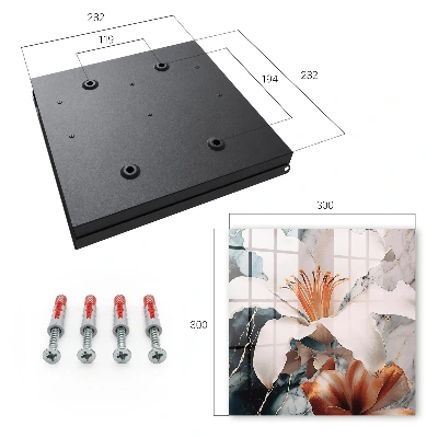 Wall mounted key box Floral elegance