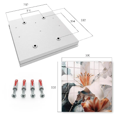 Wall mounted key box Floral elegance