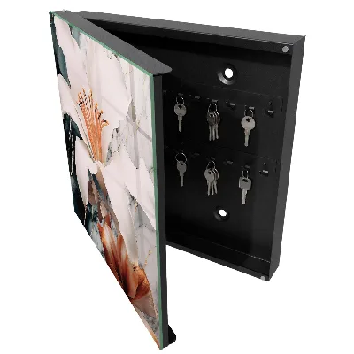 Wall mounted key box Floral elegance