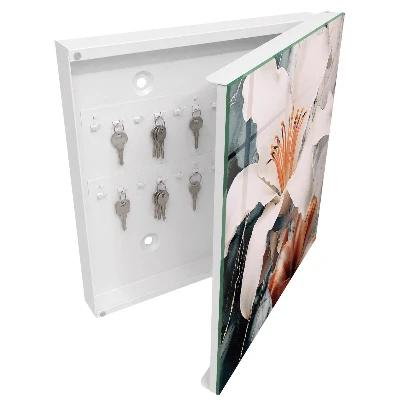 Wall mounted key box Floral elegance