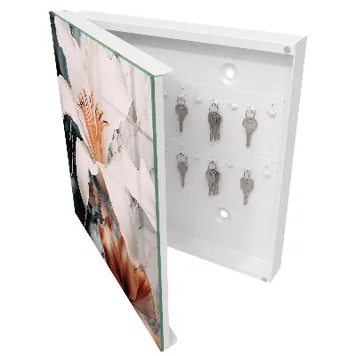 Wall mounted key box Floral elegance