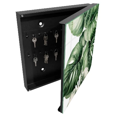 Wall mounted key box Green leaves