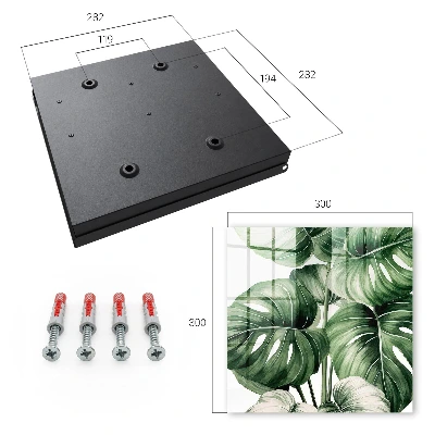 Wall mounted key box Green leaves