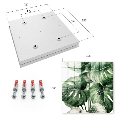 Wall mounted key box Green leaves