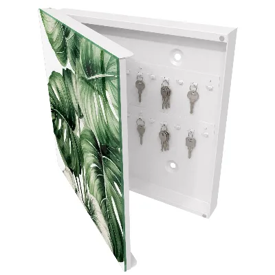 Wall mounted key box Green leaves