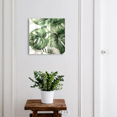 Wall mounted key box Green leaves