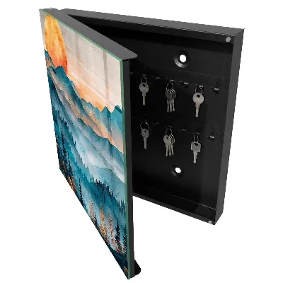 Key box for wall Mountain sunset