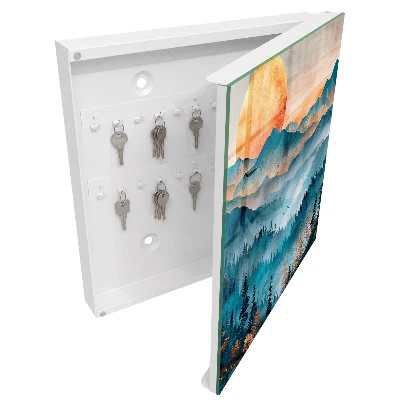 Key box for wall Mountain sunset