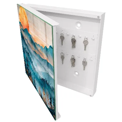Key box for wall Mountain sunset