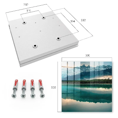 Wall mounted key box Mountain reflection