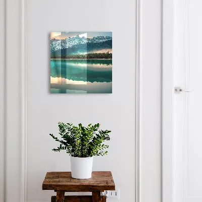 Wall mounted key box Mountain reflection