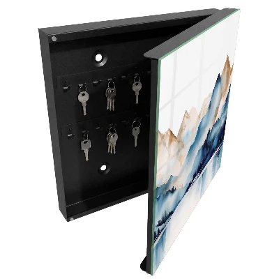 Key cabinet Watercolor mountains