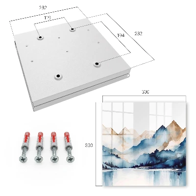 Key cabinet Watercolor mountains
