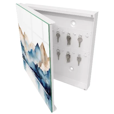 Key cabinet Watercolor mountains