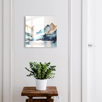 Key cabinet Watercolor mountains