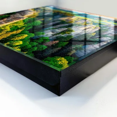 Wall mounted key box Rocks and forest