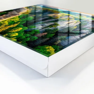 Wall mounted key box Rocks and forest